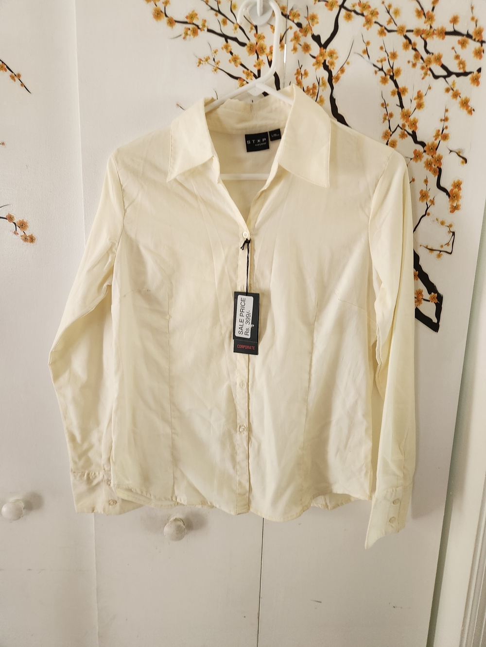 Button-Down Shirt in Light Cream